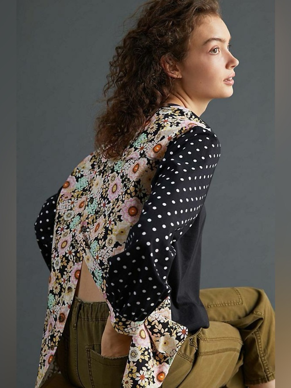 Anthropologie Maeve Split-Back Top